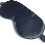Sleep Mask — Pure Silk Eye Mask with Adjustable Strap; Satin Light-Blocking Design; Unisex; A Comfortable Mask to Help You Enjoy a Restful Night's Sleep (Black)