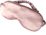 Mulberry Silk Sleep Mask — Features an Elastic Strap/Headband; Soft and Comfortable; Ideal for Nighttime Sleep, Travel, and Napping (Pink)
