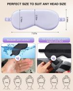 2-Pack Silk Sleep Eye Masks | Elastic, Total Light-Blocking Design | Ensures a Full Night's Rest | Ideal for Travel & Napping (Black + Purple) - Image 2