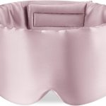 100% Mulberry Silk Sleep Mask – Unisex, features an adjustable headband; full-coverage, oversized design ensures total blackout for uninterrupted sleep, ideal for travel and napping (Light Plum Purple)