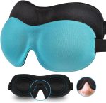 Sleep Mask – Features an invisible nose wing design that contours to the eye sockets; 3D ergonomic structure creates an ultra-lightweight, comfortable sleep companion—perfect for travel, napping, and shift work | Available in Black and Blue
