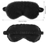 2-Pack Plush Sleep Eye Masks | Cute & Soft | Features Adjustable Strap | Cozy Faux Fur Material | Great for Air Travel, Gaming, & Winter Warmth | Unisex Gift Set (White + Black) - Image 2
