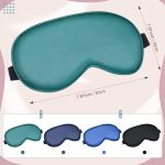 Pure Silk Sleep Mask (4-Pack) – Smooth, soft satin material with adjustable straps; offers effective light-blocking for sleeping, traveling, and relaxation (Royal Blue, Dark Green, Navy Blue, Black) - Image 2