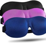 Sleep Mask Designed for Side Sleepers (3-Pack) — 3D Contoured Light-Blocking Eye Mask; Unisex Nighttime Sleep Companion
