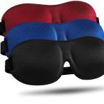 Sleep Mask Designed for Side Sleepers (3-Pack) — 3D Contoured Light-Blocking Eye Mask; Unisex Nighttime Sleep Companion